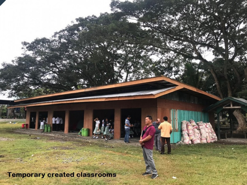 Az ideiglenes osztálytermek.