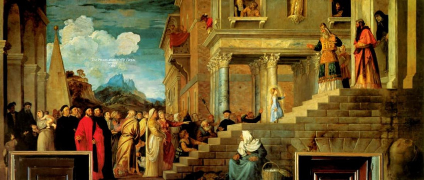Tiziano: Mária bemutatás a templomban (1534–38)