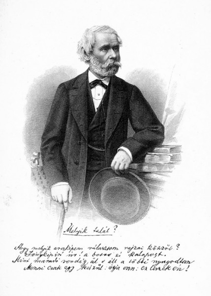  Arany János 1882-ben (a kép alján a „Melyik talál?” című vers olvasható)