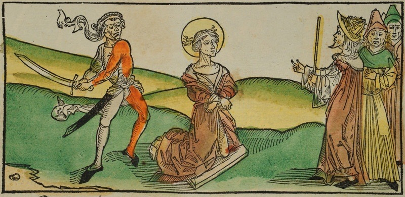 Szent Pongrác (fametszet a 13. századból)