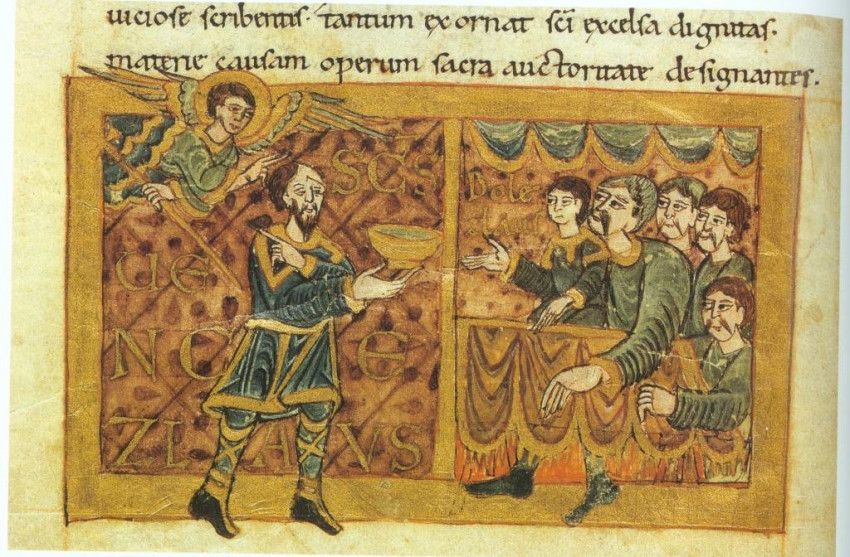 Gumpold von Mantua:  Pohárköszöntő Szent Mihály tiszteletére  (Jelenetek Szent Vencel életéből, 10. század)