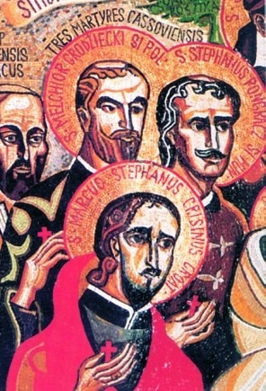 A kassai vértanúk ábrázolása a krakkói Isteni Irgalmasság-bazilika magyar kápolnájában