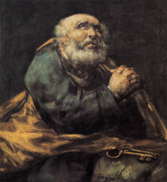 Goya: A bűnbánó Szent Péter (1823-25)