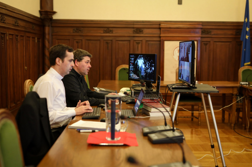 Tóth Tamás, az MKPK titkára és Németh Gábor, a konferencia titkárságának irodaigazgatója