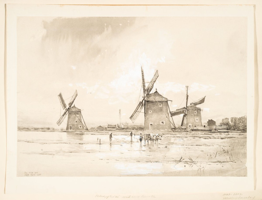 Mednyánszky László: Félegyházi szélmalmok