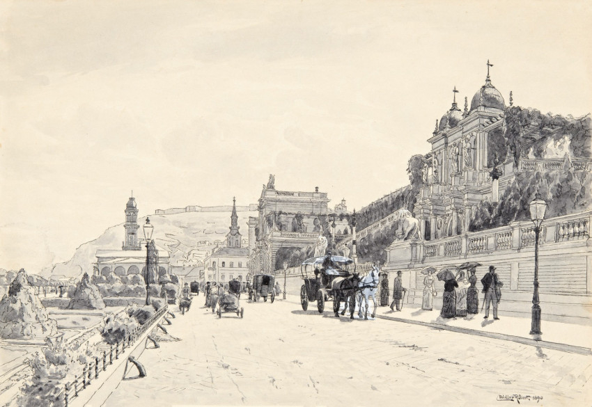 Nádler Róbert: A budai Dunasor a várkerti épületekkel