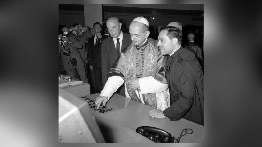 VI. Pál pápa látogatása a SAnta Maria di Galleria-i átjátszóközpontban