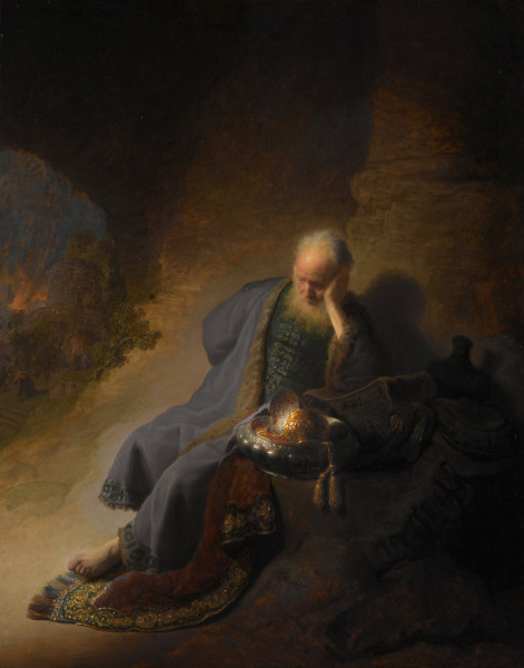 Rembrandt: Jeremiás próféta siratja Jeruzsálemet 