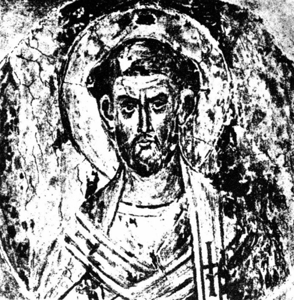 6. századi ábrázolás a Falakon kívüli Szent Pál-bazilikából