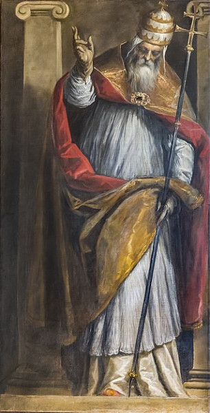 Palma il Giovane: Szent Klétusz pápa (16. század vége; Jezsuita templom, Velence)