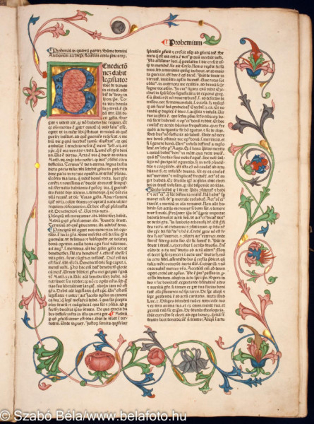 Antoninus Florentinus: Summa theologica. Nürnberg, 1477. / Győri Egyházmegyei Kincstár