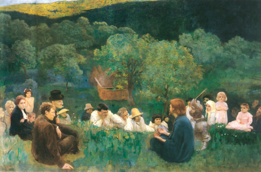 Ferenczy Károly: Hegyi beszéd (1896, olaj, vászon) Magyar Nemzeti Galéria