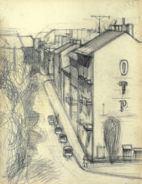 Kilátás az erkélyről a Múzeum utcára (1972)