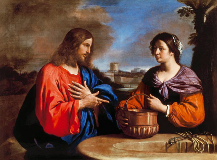 Il Guercino: Jézus és a szamáriai asszony