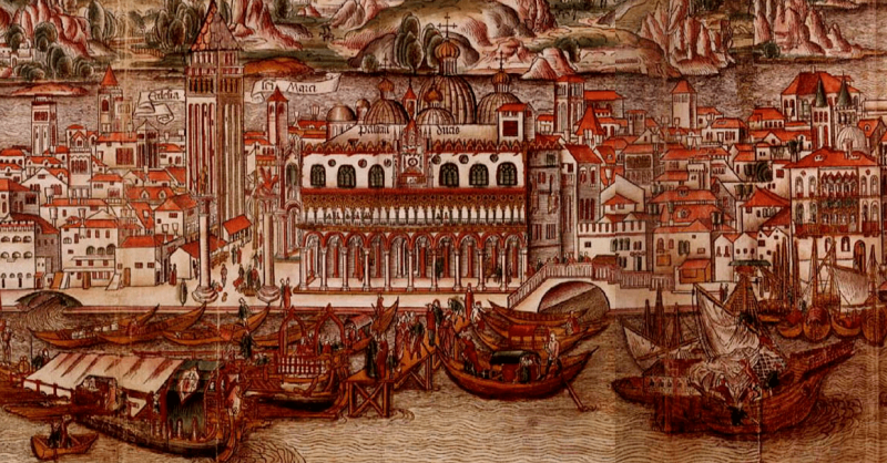 Velence egy középkori ábrázoláson (Fotó: Múlt-Kor)