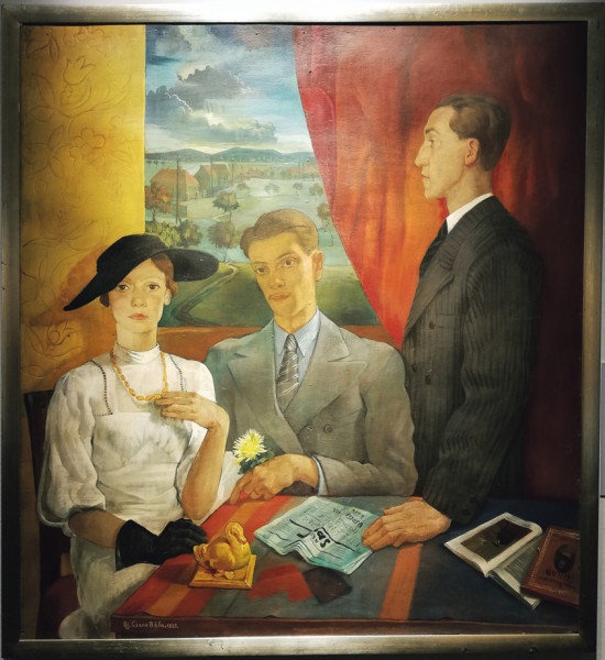 Hármas arckép  (Önarckép a művész feleségével és bátyjával, 1935)