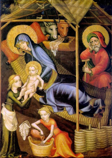 Salzburgi mester: Jézus születése (1400 körül)