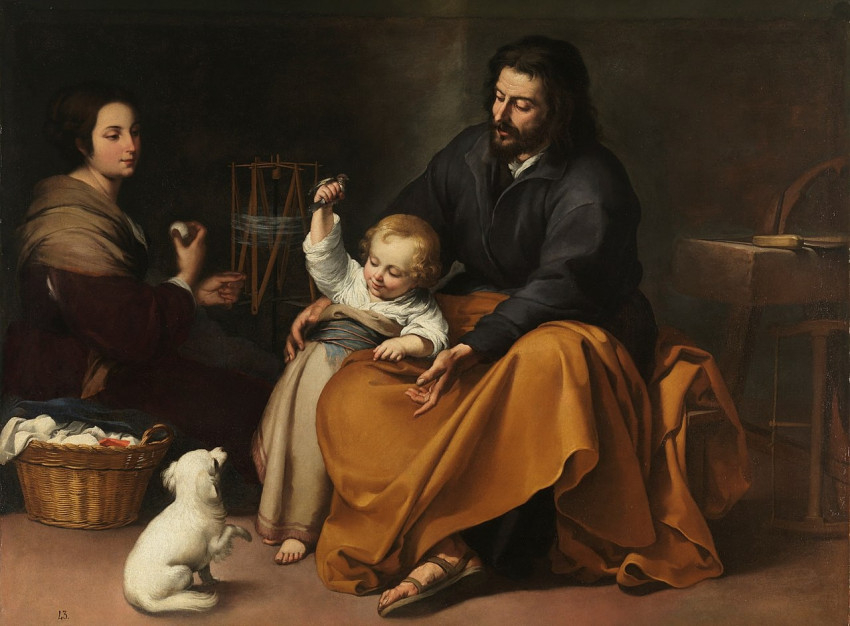 Murillo: A Szent Család kismadárral (1650)