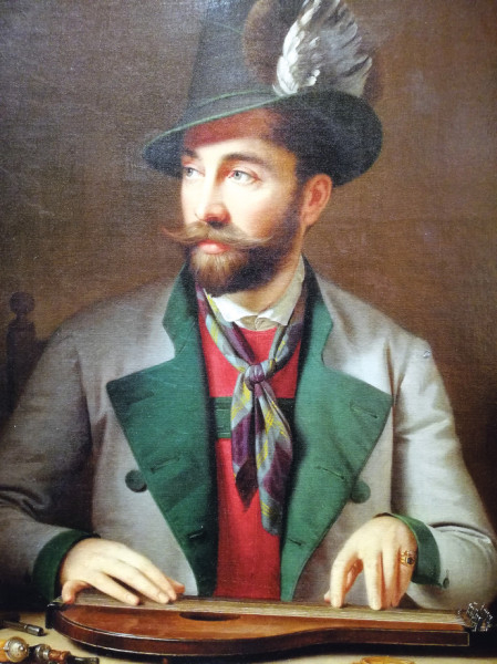 Anton Einsle: A citerázó Sándor Móric  (1849)