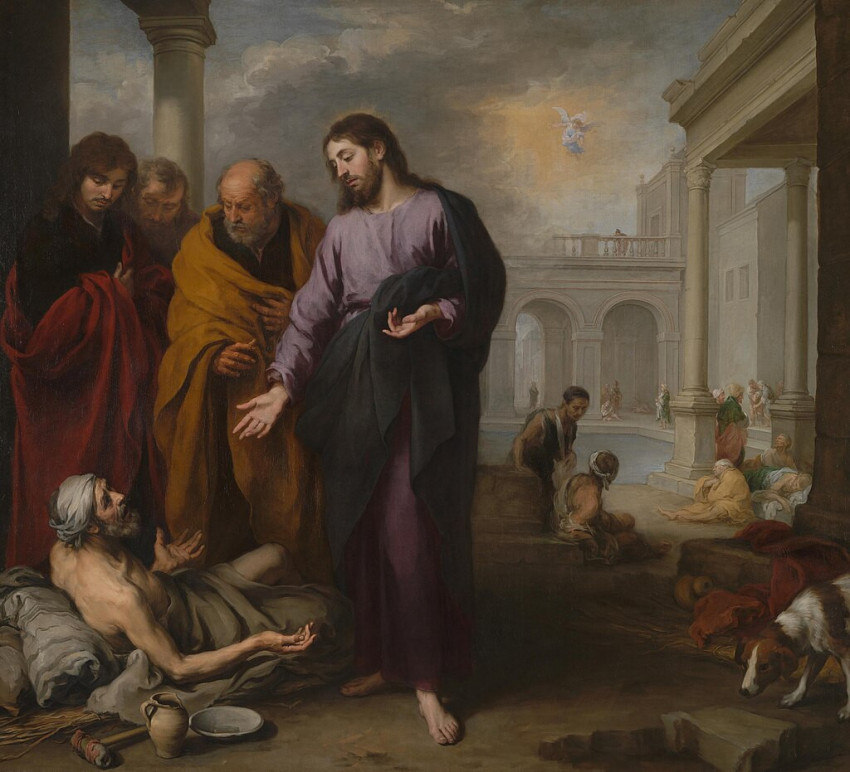 Bartolomé Esteban Murillo_ Jézus betegeket gyógyít a Beteszdában (1667–1670 k.) olaj, vászon 