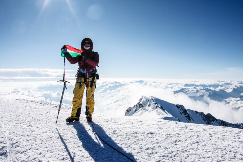 A Mont Blanc csúcsán (Fotó: Boros Norbert)