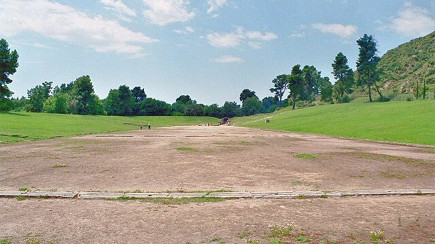 Az olimpiai stadion, az ókori olimpiai játékok helyszíne