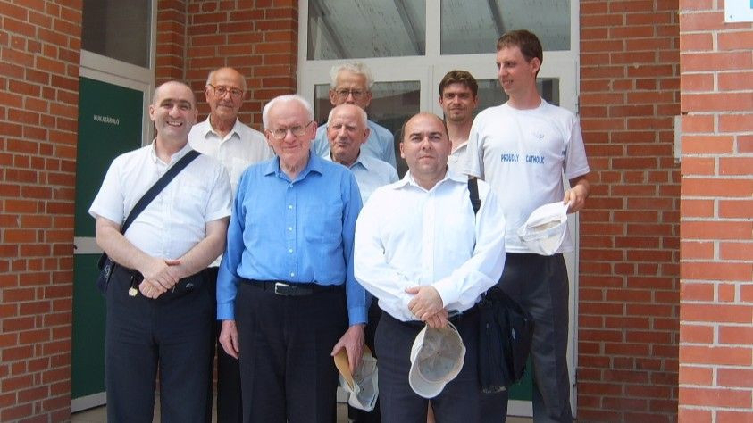 Kirándulás rendtársakkal Győrben. Fotó: Nagy Ernő SJ archívuma