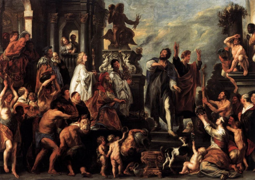 Jacob Jordaens: Pál és Barnabás Lystrában (1645)