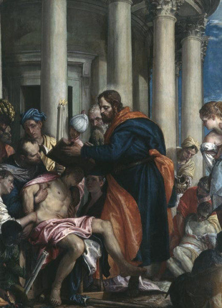 Paolo Veronese: Barnabás beteget gyógyít (16. század)