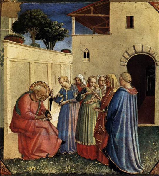Fra Angelico: Névadás (1435 körül)