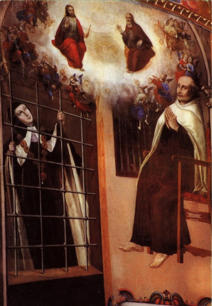 Szent Teréz és Keresztes Szent János a Szentháromsággal (17. század)