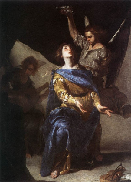 Bernardo Cavallino: Szent Cecília extázisa (1645)