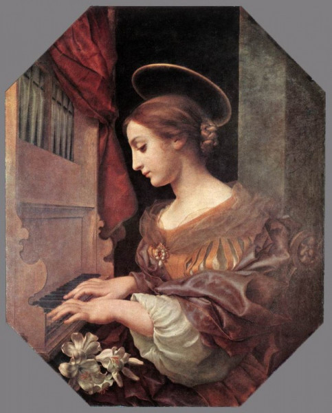 Carlo Dolci: Szent Cecília orgonál (1671)
