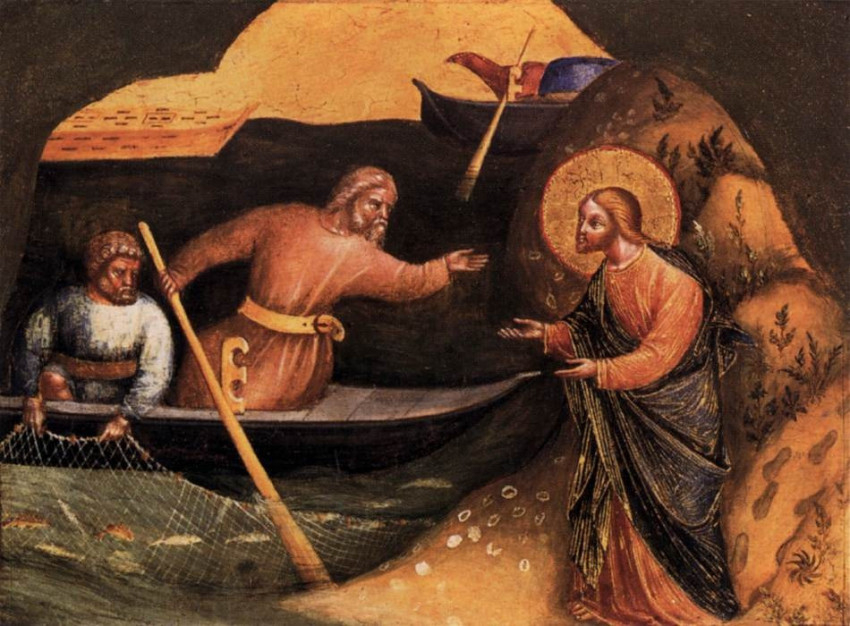 Lorenzo Veneziano: András és Péter elhívása (1370 körül)