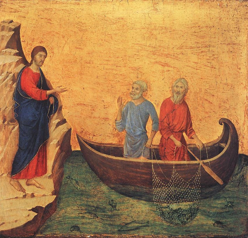 Duccio di Buoninsegna: András és Péter hívása (1308–11)