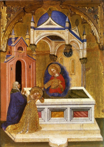 Jacobello del Fiore: Szent Lúcia Szent Ágota sírjánál (15. század)