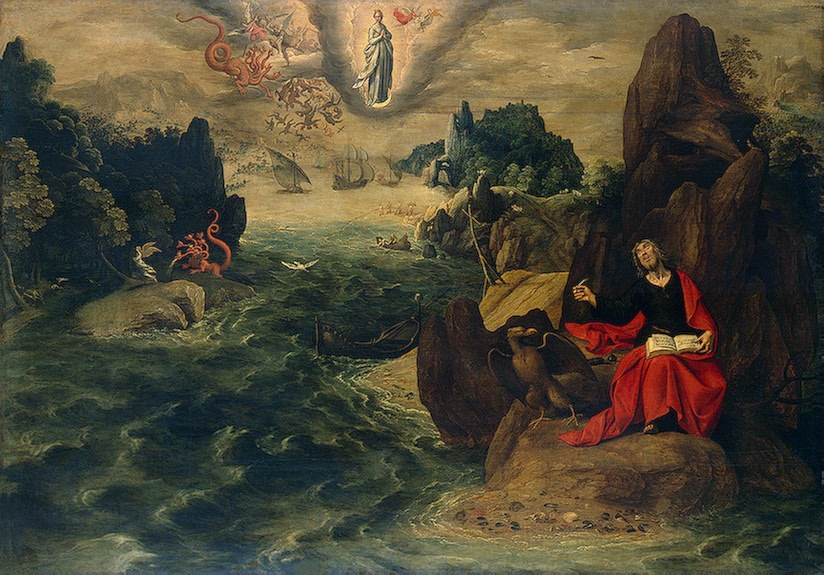 Tobias Verhaecht: Tájkép Szent János evangélistával Patmosz szigetén (1598)