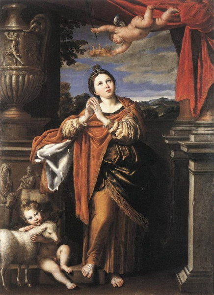 Domenichino: Szent Ágnes (17. század)