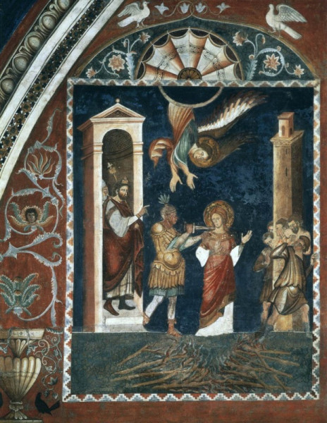 Ismeretlen olasz mester: Szent Ágnes vértanúsága (1278–79)