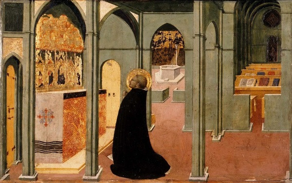 Sassetta: Aquinói Szent Tamás imája (15. század)