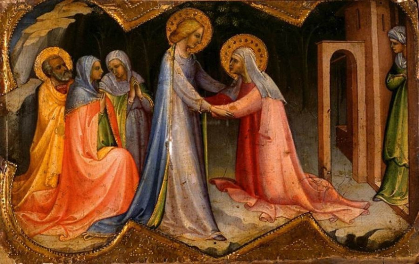 Lorenzo Monaco: Mária látogatása Erzsébetnél (1405-10)