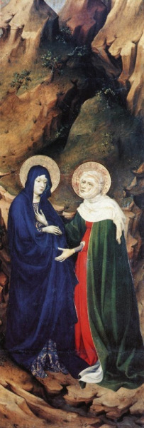 Melchior Broederlam: Mária és Erzsébet találkozása (1393-99)