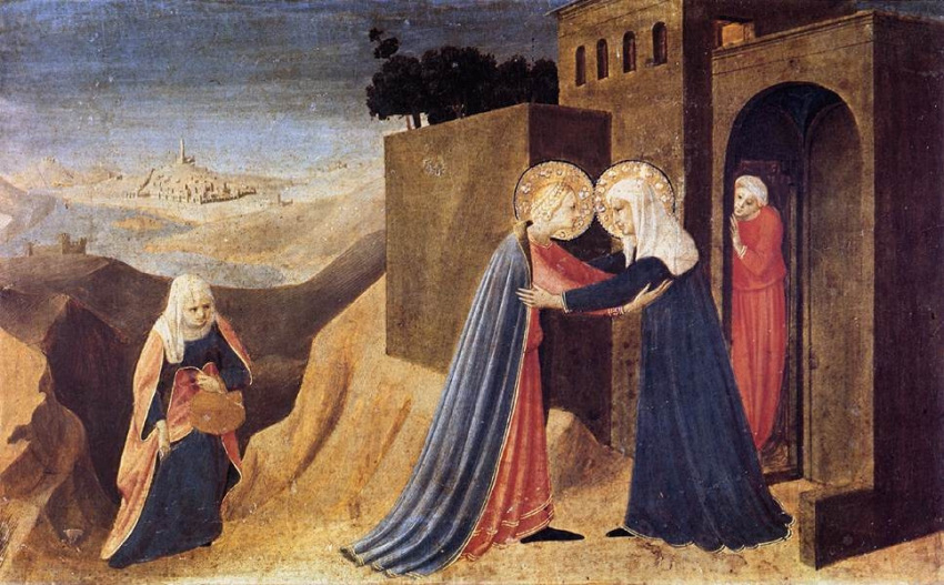 Fra Angelico: Mária és Erzsébet találkozása (1433-34)