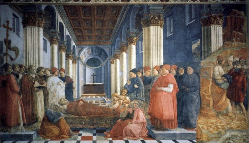 Fra Filippo Lippi: Szent István temetése (1460)