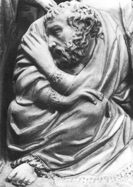 Arnolfo de Cambio: Az alvó Szent József (ábrázolás az orvietói székesegyházban)