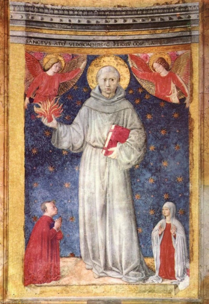 Benozzo Gozzoli: Páduai Szent Antal  (Santa Maria d’Aracoeli, Róma, 1450 körül)