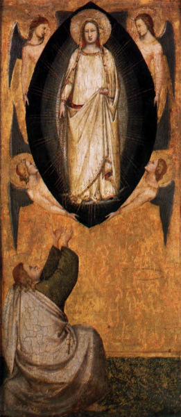 Maso di Banco: Mária visszaejti övét Tamás apostolnak (1337–39 körül)