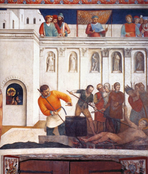 Fra Angelico: Szent Lőrinc vértanúsága