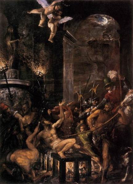 Tiziano: Szent Lőrinc vértanúsága (1567)