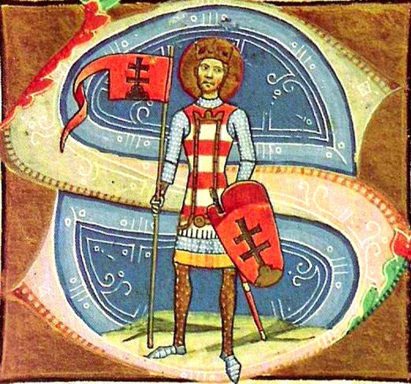 Szent István király ábrázolása a Képes krónikában